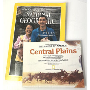 National Geographic Magazine With Map September 1985 Home To Kansas Sichuan